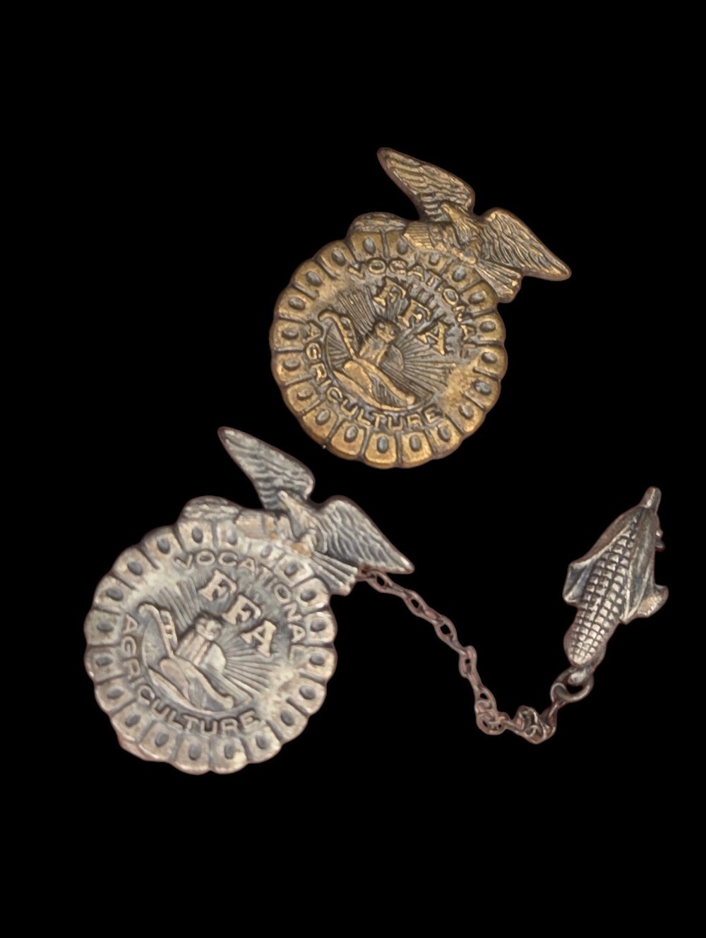 Vintage FFA Vocational Agriculture Pin Lot Silver
